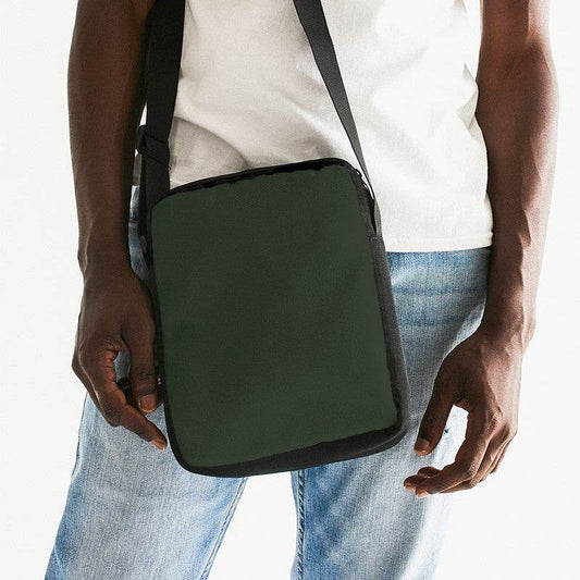 Dark Neutral Lime Messenger Pouch (GL2-NE-DA) - Man Front CloseUp