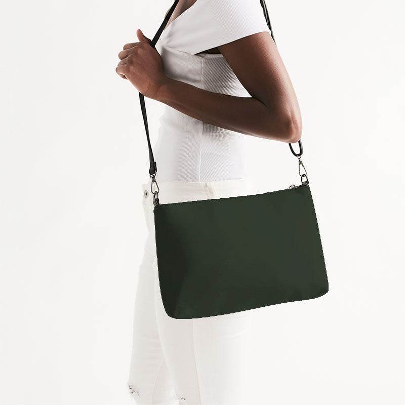 Dark Neutral Lime Zip Pouch (GL2-NE-DA) - Side CloseUp