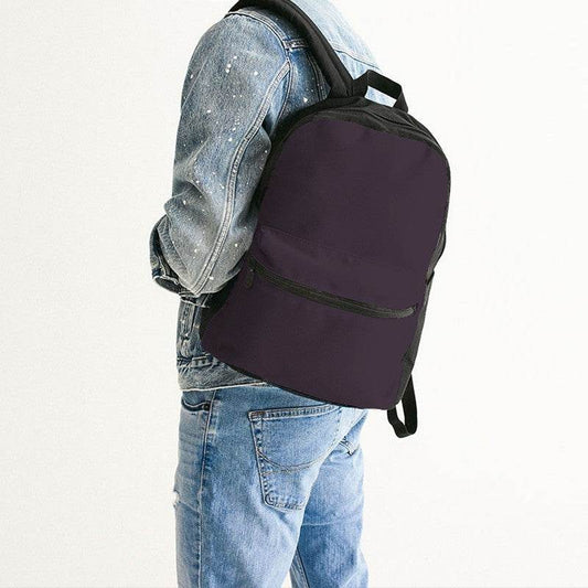 Dark Neutral Magenta Canvas Backpack (M-NE-DA) - Man Back CloseUp