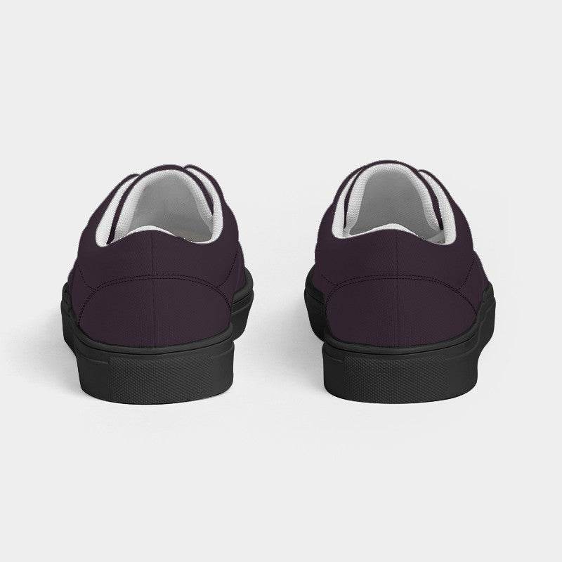 Dark Neutral Magenta Men's Canvas Sneakers (M-NE-DA) - Back