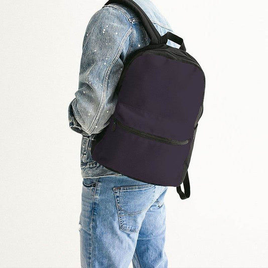 Dark Neutral Purple Canvas Backpack (MPU2-NE-DA) - Man Back CloseUp