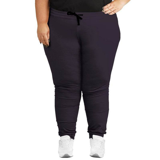 Dark Neutral Purple Joggers PLUS (MPU2-NE-DA) - Woman Front PLUS