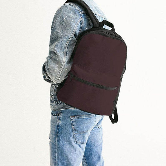 Dark Neutral Red Canvas Backpack (RPI2-NE-DA) - Man Back CloseUp