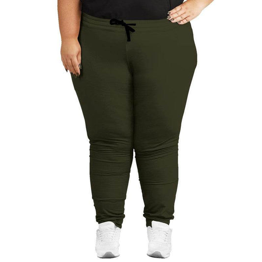 Dark Neutral Yellow Joggers PLUS (LY2-NE-DA) - Woman Front PLUS