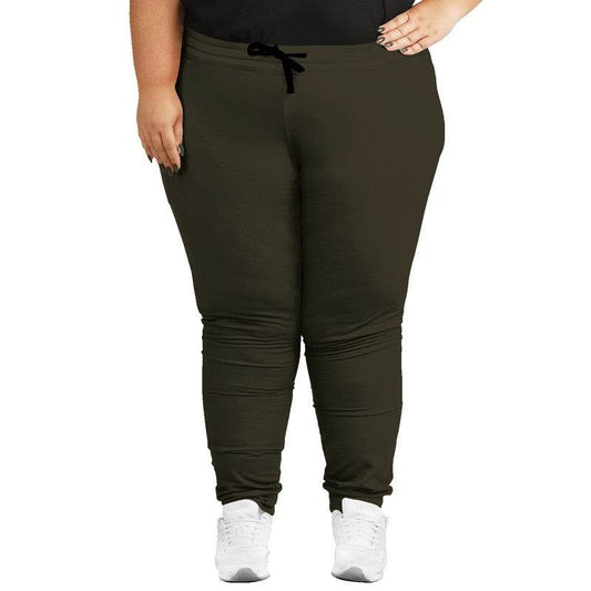 Dark Neutral Yellow Joggers PLUS (Y-NE-DA) - Woman Front PLUS