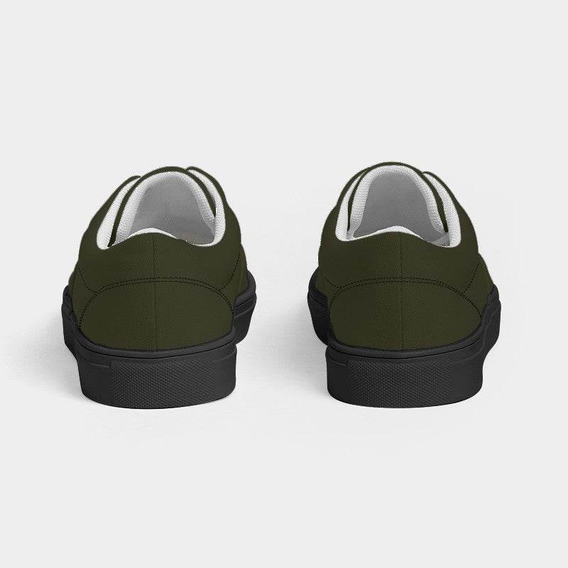 Dark Neutral Yellow Men's Canvas Sneakers (LY2-NE-DA) - Back