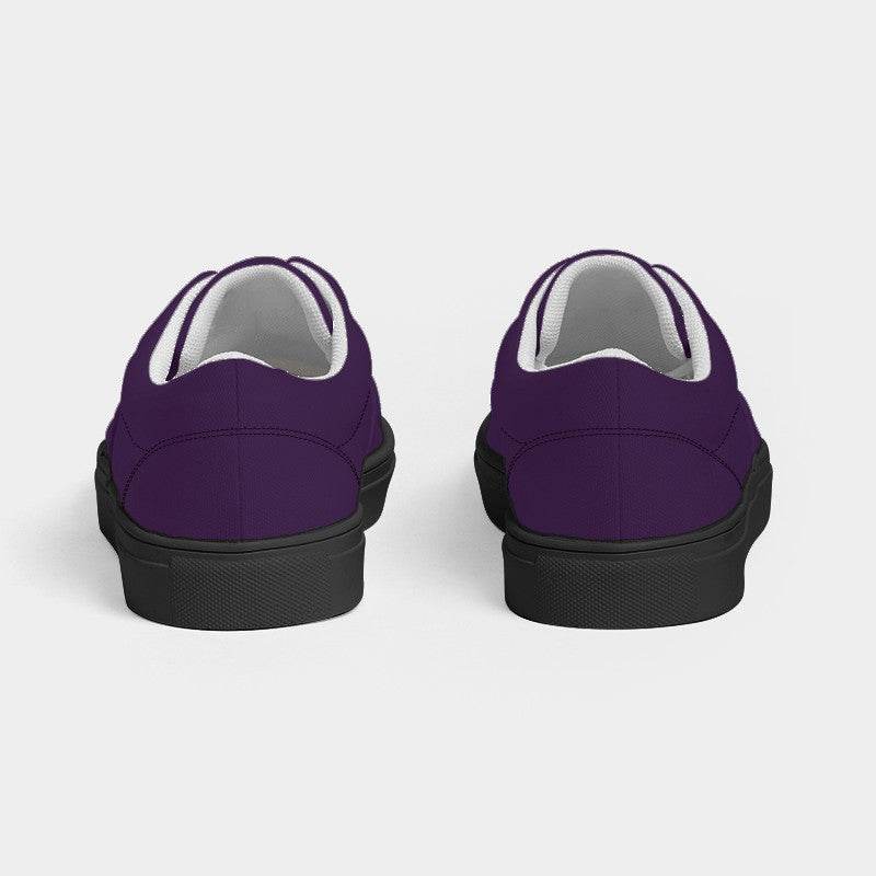Dark Purple Men's Canvas Sneakers (MPU2-MU-DA) - Back
