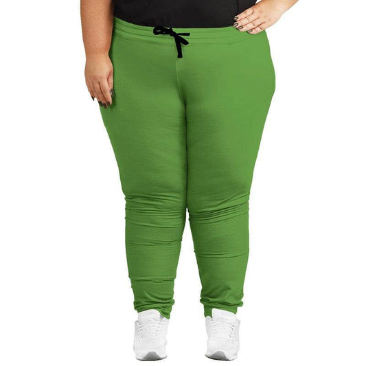 Deep Clear Lime Joggers PLUS (GL2-CL-DE) - Woman Front PLUS