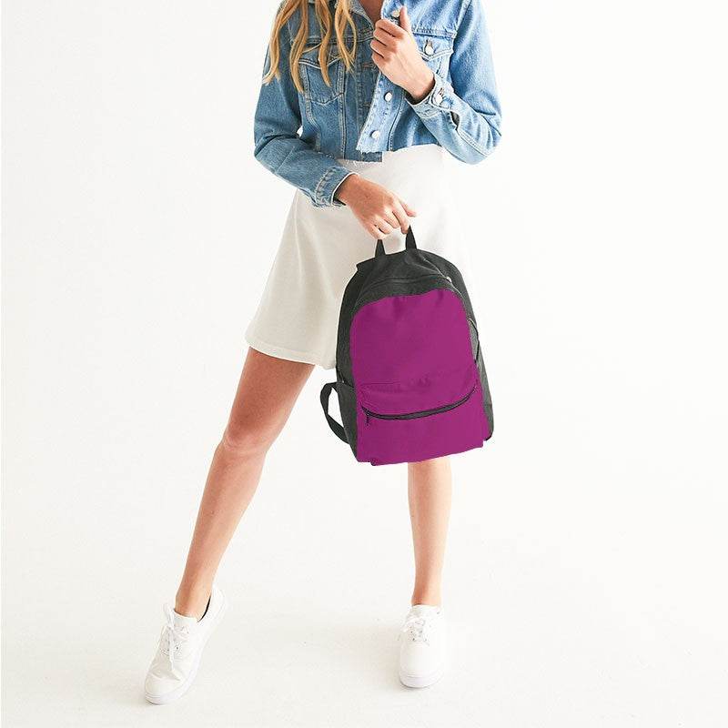 Deep Clear Magenta Canvas Backpack (PIM2-CL-DE) - Woman