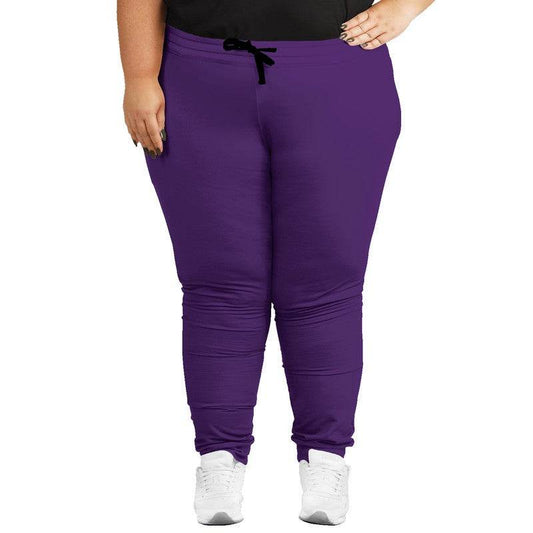 Deep Clear Purple Joggers PLUS (MPU3-CL-DE) - Woman Front PLUS