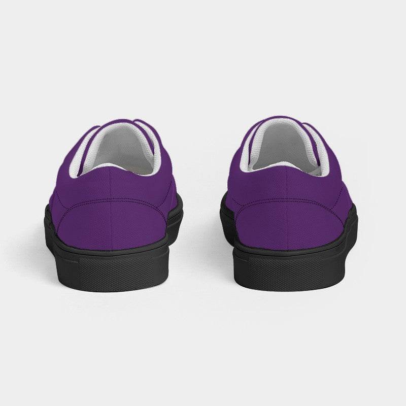 Deep Clear Purple Men's Canvas Sneakers (MPU2-CL-DE) - Back