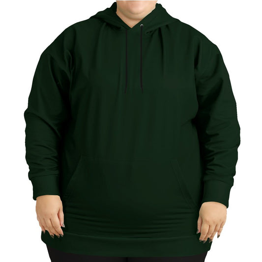 Deep Fully-Muted Green Hoodie PLUS (G-FM-DE) - Woman Front PLUS