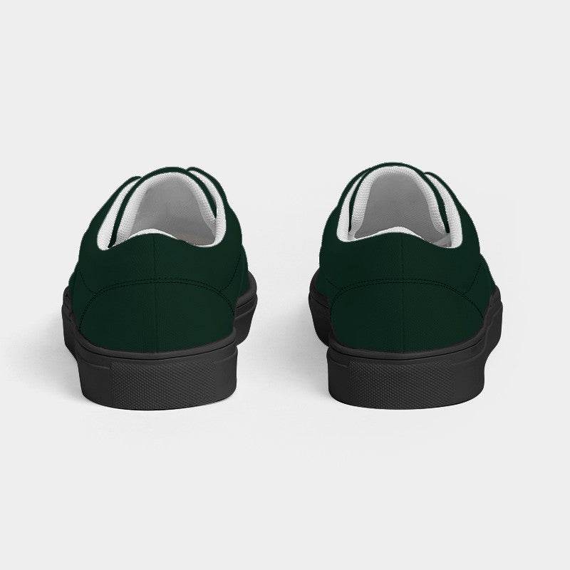 Deep Fully-Muted Green Men's Canvas Sneakers (BGG2-FM-DE) - Back