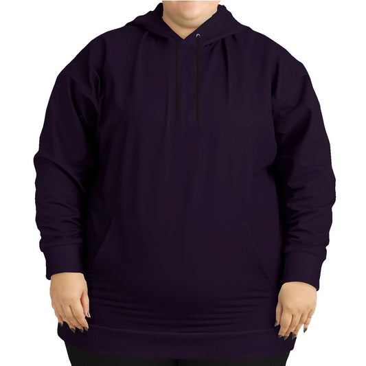 Deep Fully-Muted Purple Hoodie PLUS (MPU2-FM-DE) - Woman Front PLUS