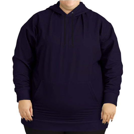 Deep Fully-Muted Purple Hoodie PLUS (PU-FM-DE) - Woman Front PLUS
