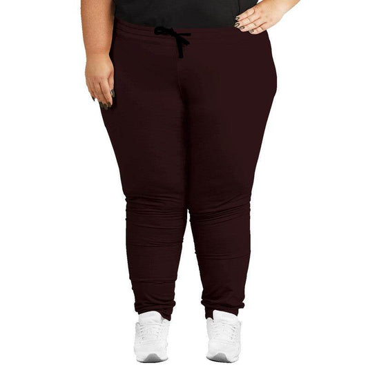 Deep Fully-Muted Red Joggers PLUS (RPI2-FM-DE) - Woman Front PLUS