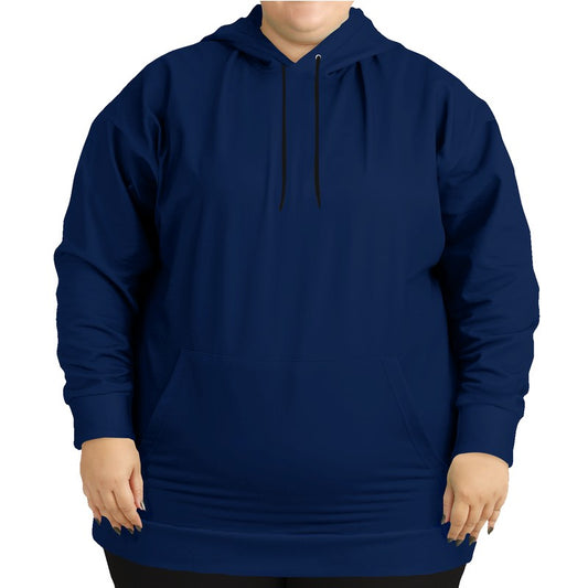 Deep Medium Blue Hoodie PLUS (IB1-ME-DE) - Woman Front PLUS