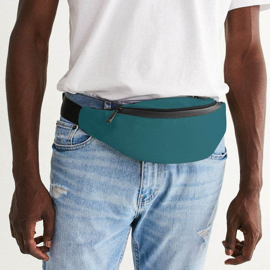 Deep Medium Cyan Belt Bag (C-ME-DE) - Man Front CloseUp