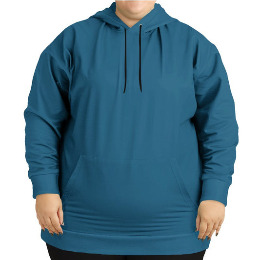 Deep Medium Cyan Hoodie PLUS (BC1-ME-DE) - Woman Front PLUS