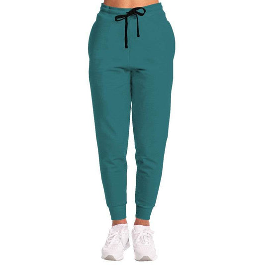 Deep Medium Cyan Joggers (CBG1-ME-DE) - Woman Front