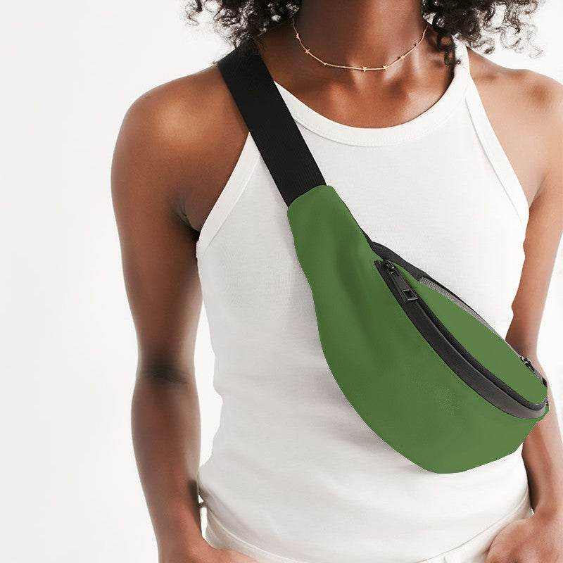 Deep Medium Lime Belt Bag (GL2-ME-DE) - Woman Front CloseUp