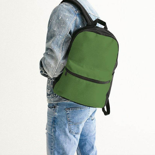 Deep Medium Lime Canvas Backpack (GL2-ME-DE) - Man Back CloseUp