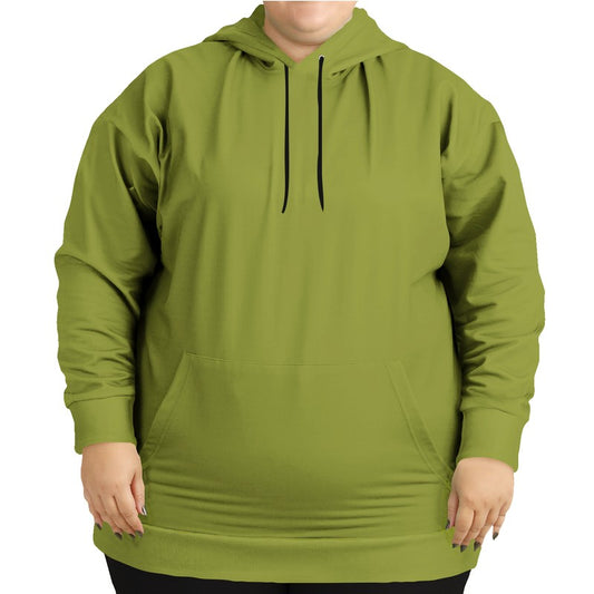 Deep Medium Lime Hoodie PLUS (LY1-ME-DE) - Woman Front PLUS