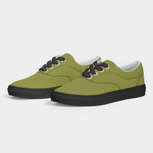 Deep Medium Lime Women's Canvas Sneakers (LY1-ME-DE) - Side 3