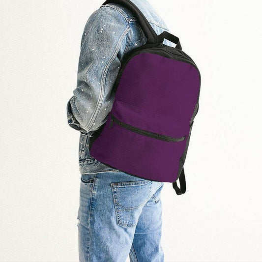 Deep Medium Magenta Canvas Backpack (M-ME-DE) - Man Back CloseUp