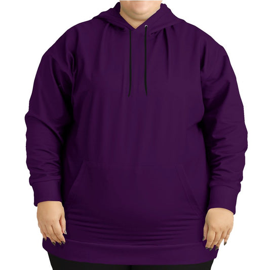 Deep Medium Purple Hoodie PLUS (MPU1-ME-DE) - Woman Front PLUS