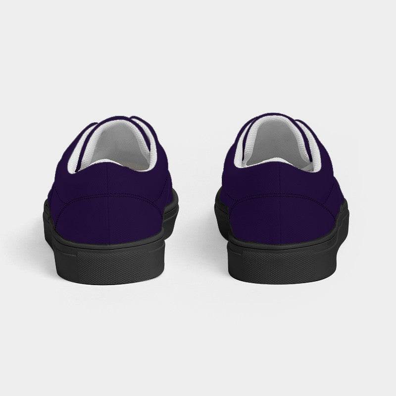 Deep Medium Purple Women's Canvas Sneakers (PU-ME-DE) - Back