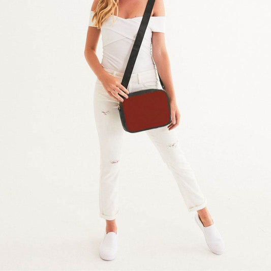 Deep Medium Red Crossbody Bag (R-ME-DE) - Woman Front
