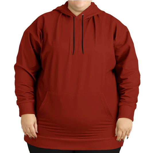 Deep Medium Red Hoodie PLUS (R-ME-DE) - Woman Front PLUS