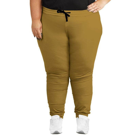 Deep Medium Yellow Joggers PLUS (YO1-ME-DE) - Woman Front PLUS