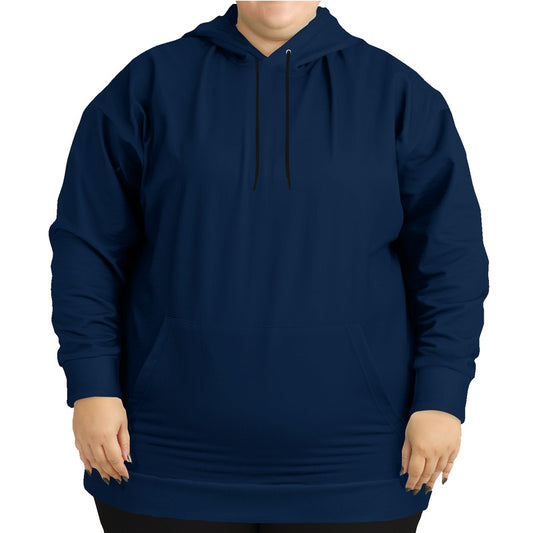 Deep Muted Blue Hoodie PLUS (IB2-MU-DE) - Woman Front PLUS