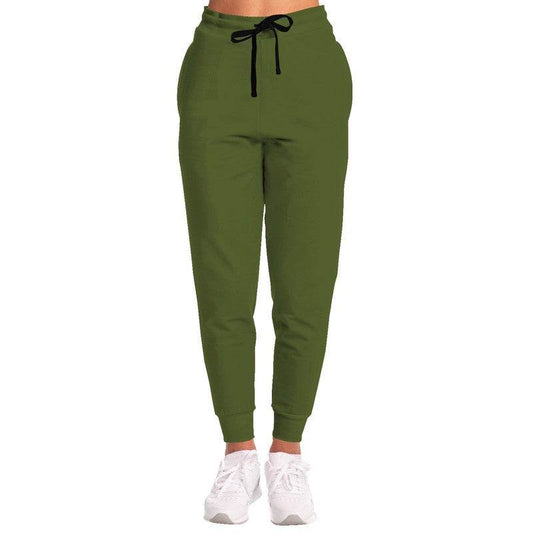 Deep Muted Lime Joggers (L-MU-DE) - Woman Front