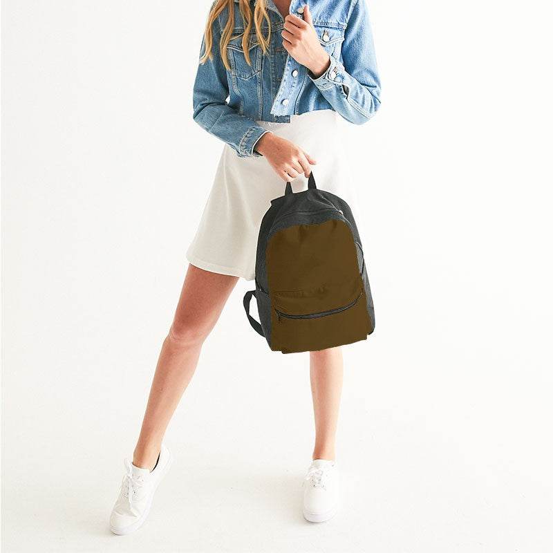 Deep Muted Orange Canvas Backpack (YO2-MU-DE) - Woman