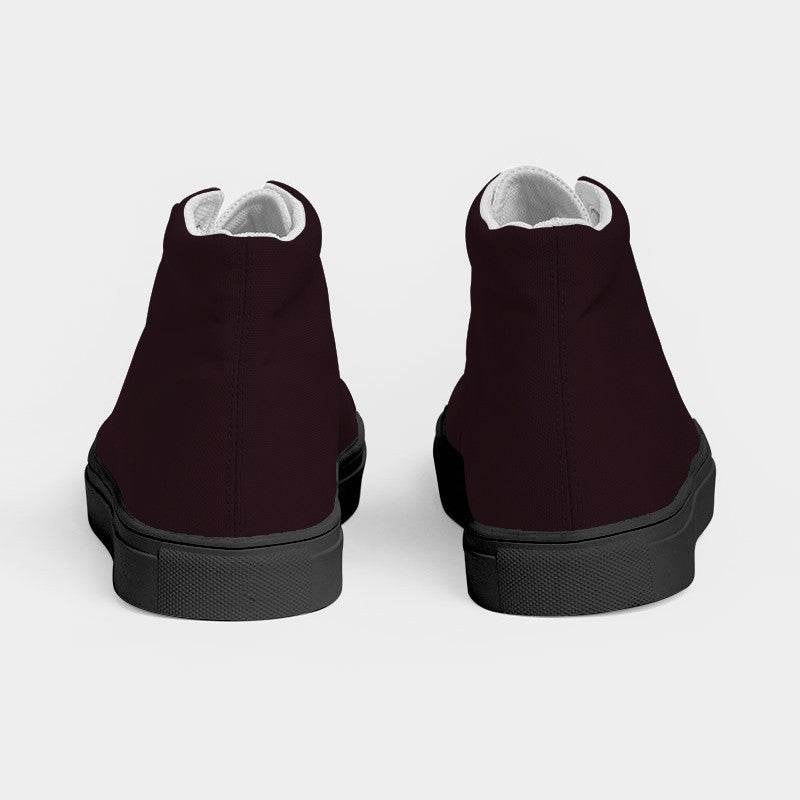 Deep Neutral Pink Men's High-Top Canvas Sneakers (PI-NE-DE) - Back