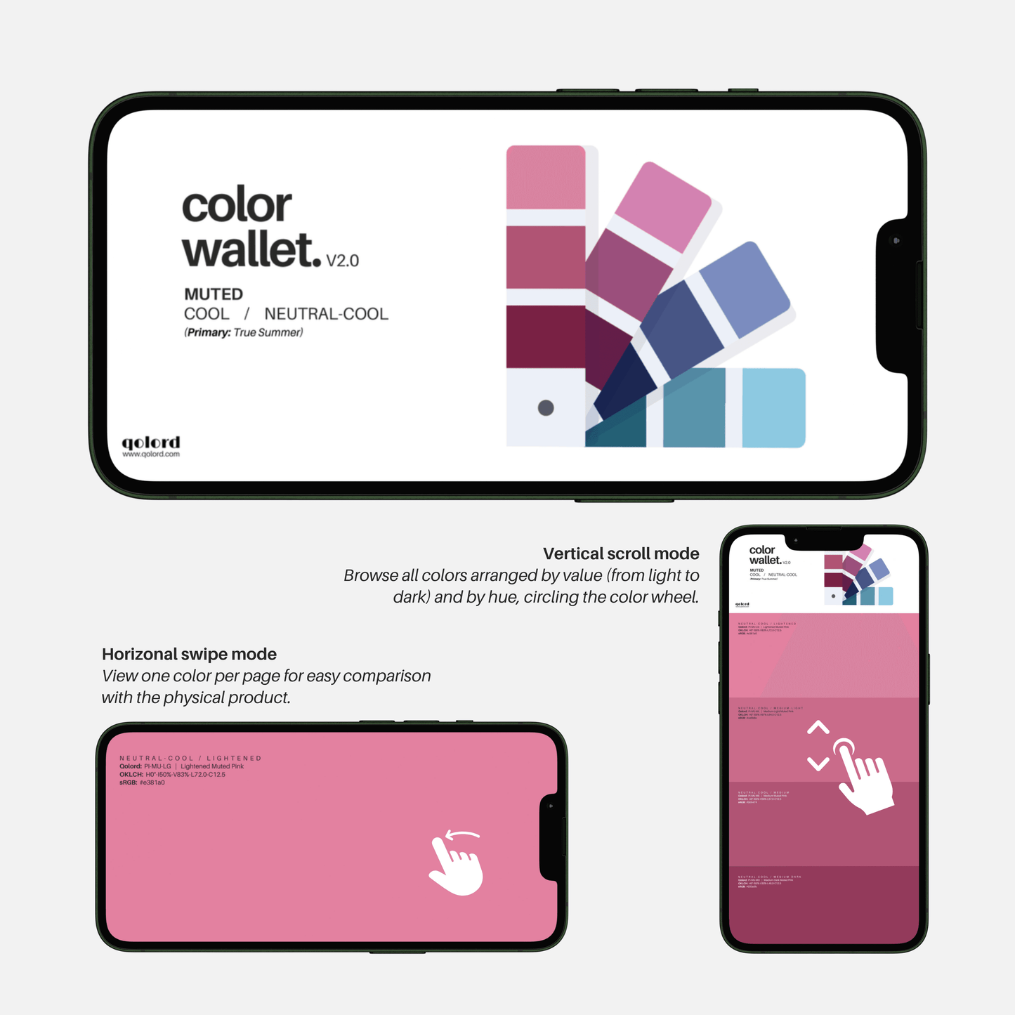Muted & Cool | Digital Color Wallet | True Summer - Qolord