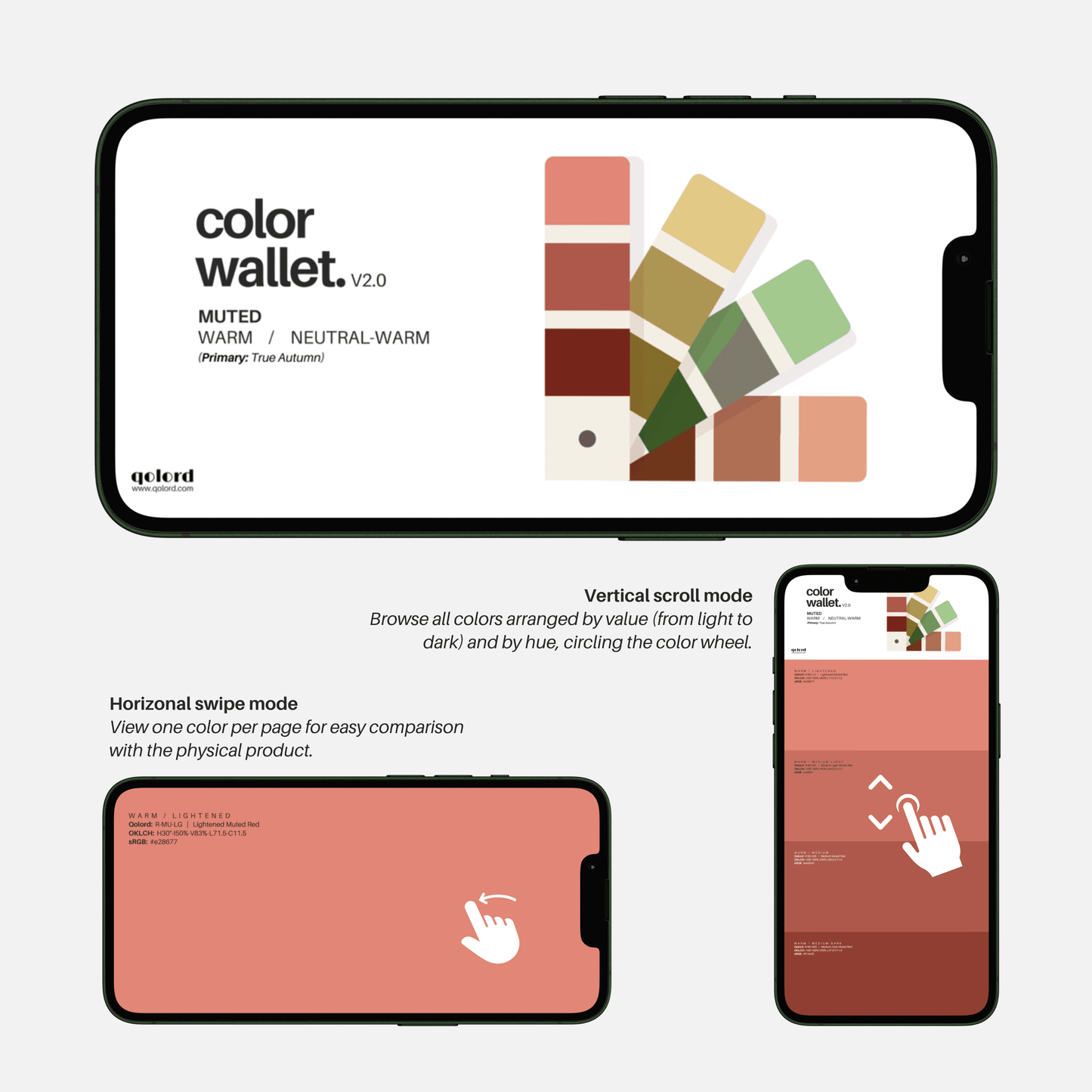 Muted & Warm | Digital Color Wallet | True Autumn - Qolord