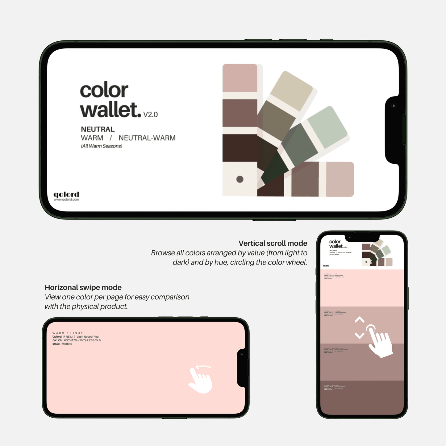 Neutral & Warm | Digital Color Wallet | Warm Seasons - Qolord