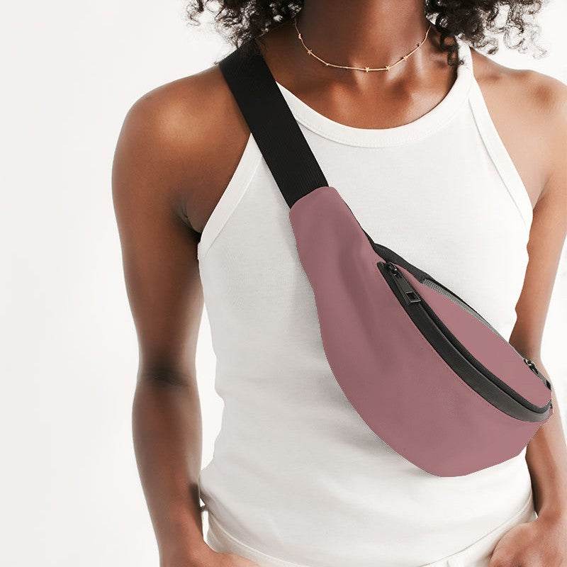Dusty Pink Belt Bag (RPI2-FM-ML) - Woman Front CloseUp
