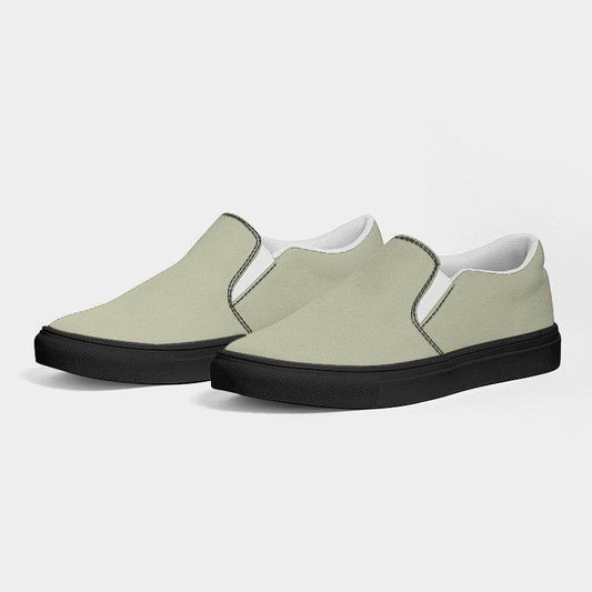 Eggshell Men's Slip-On Canvas Sneakers (LY2-NE-LG) - Side 3