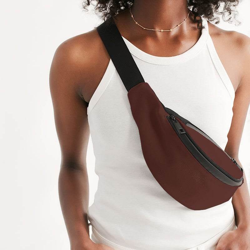 Espresso Belt Bag (R-FM-DA) - Woman Front CloseUp