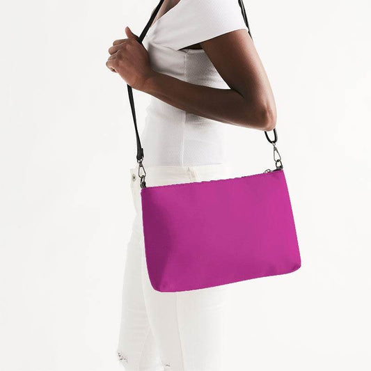 Fuchsia Zip Pouch (PIM2-BR-ME) - Side CloseUp