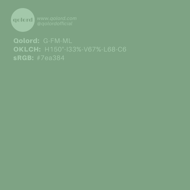 Medium-Light Fully-Muted Green | G-FM-ML