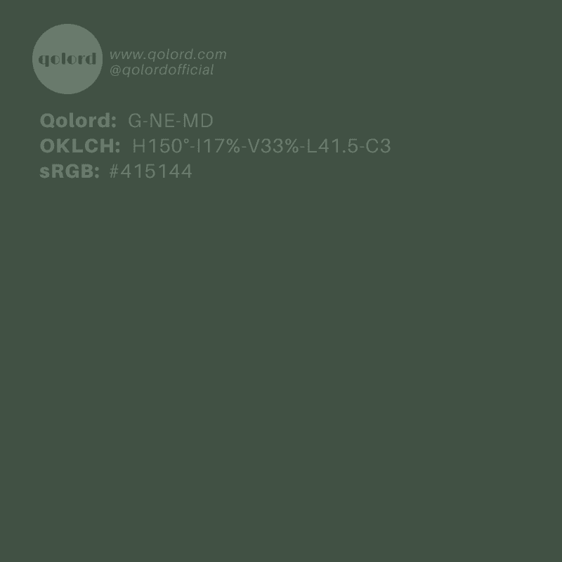 Medium-Dark Neutral Green | G-NE-MD