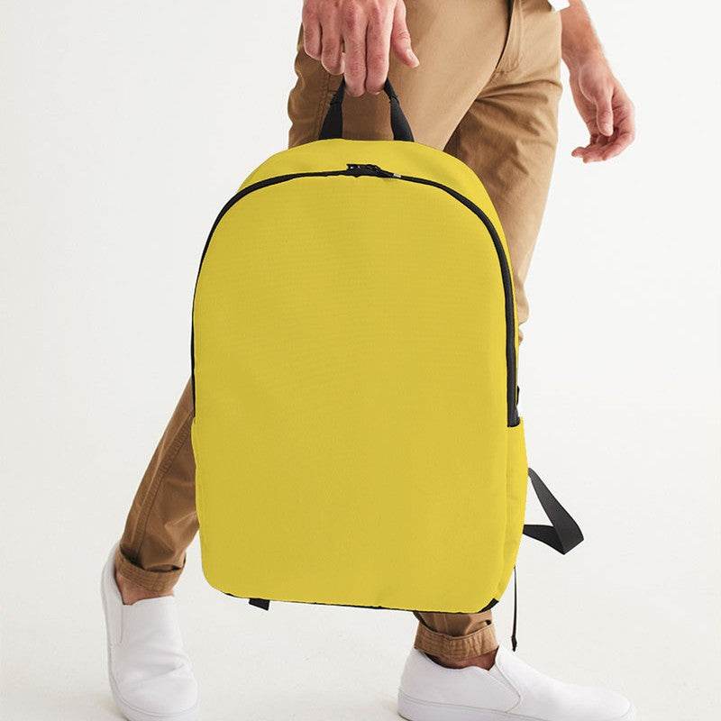 Gold Waterproof Backpack (LY3-CL-ME) - Man Holding CloseUp