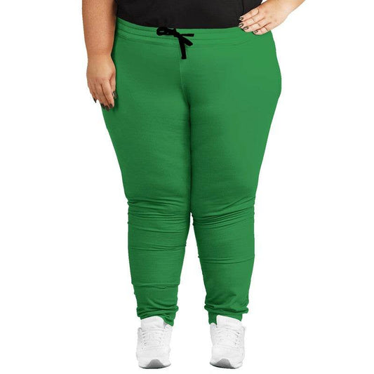 Green Joggers PLUS (G-CL-DE) - Woman Front PLUS