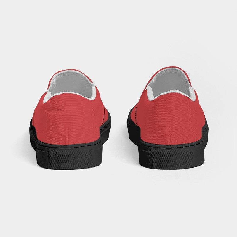 Hibiscus Men's Slip-On Canvas Sneakers (RPI1-ME-ME) - Back